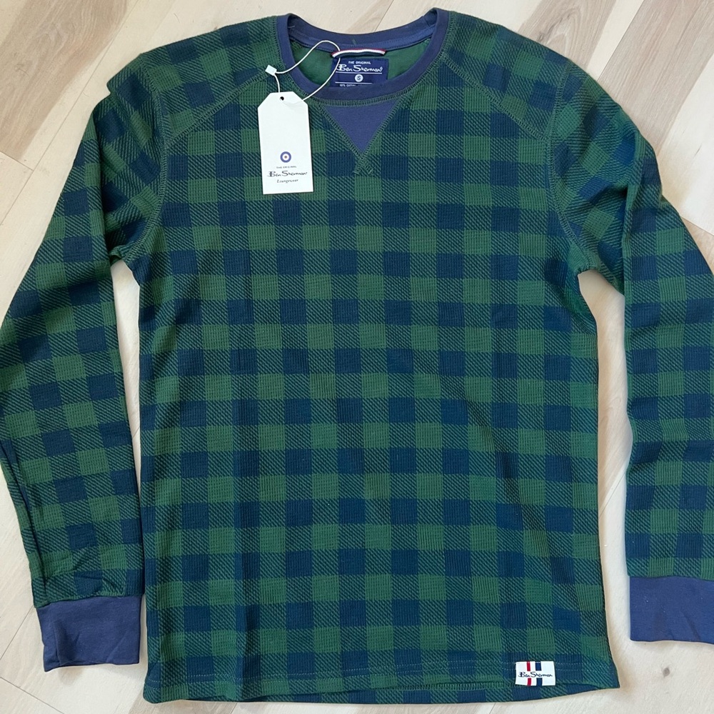 Ben Sherman Blue & Green Plaid Men's Loungewear. NWT
